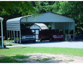 Carport | Regular Roof | 24W x 26L x 9H` | 2 Panels | 2 Gables |
